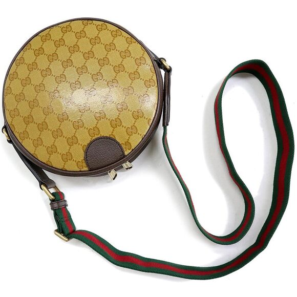 Gucci adidas Ophidia Trefoil Shoulder Bag Crossbody GG Brown Beige - Picture 6 of 9